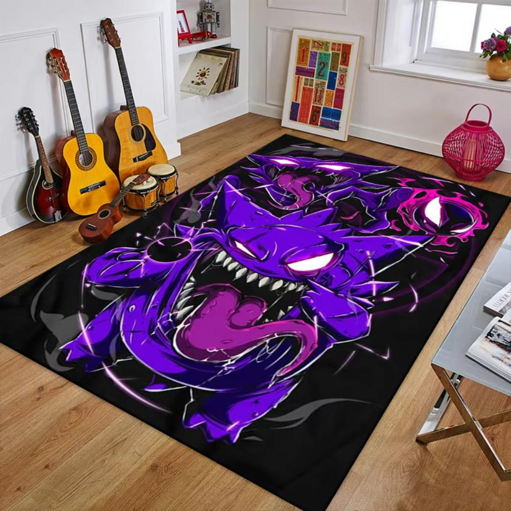 Креативный ковер MINISO Gengar Pokemon Аниме для гостиной, спальни, детский нескользящий игровой коврик, коврик для балкона, лаунжа, дивана, подарок