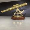 Shiny Brass Alidade with Brown Wooden Base Beautiful Look Maritime Collectible Alidade Compass