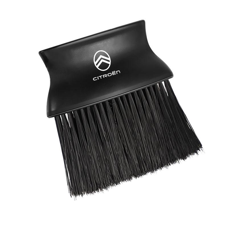 PJHC7 Car Interior Sweeping Dust Soft Brush Cleaning Tool Valve Cap For Citroen C4 C3 C5 C1 C6 C2 C5X e-C4 X e-C3 C-Elysee Berlingo