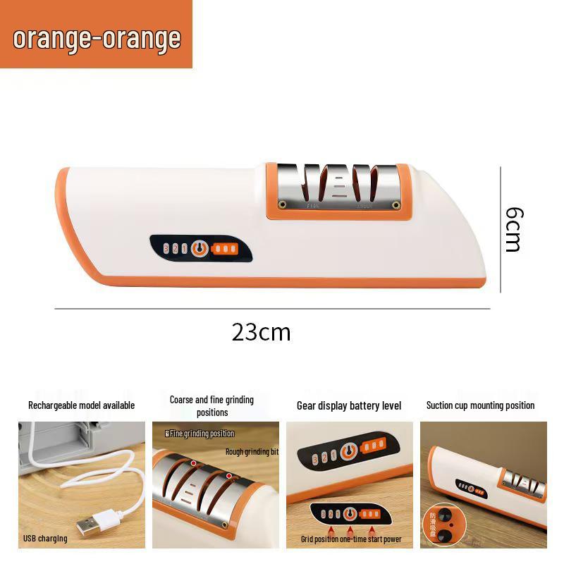 Профессиональная электрическая точилка для кухонных ножей - Быстрая, грубая и тонкая заточка для ножей для овощей и фруктов