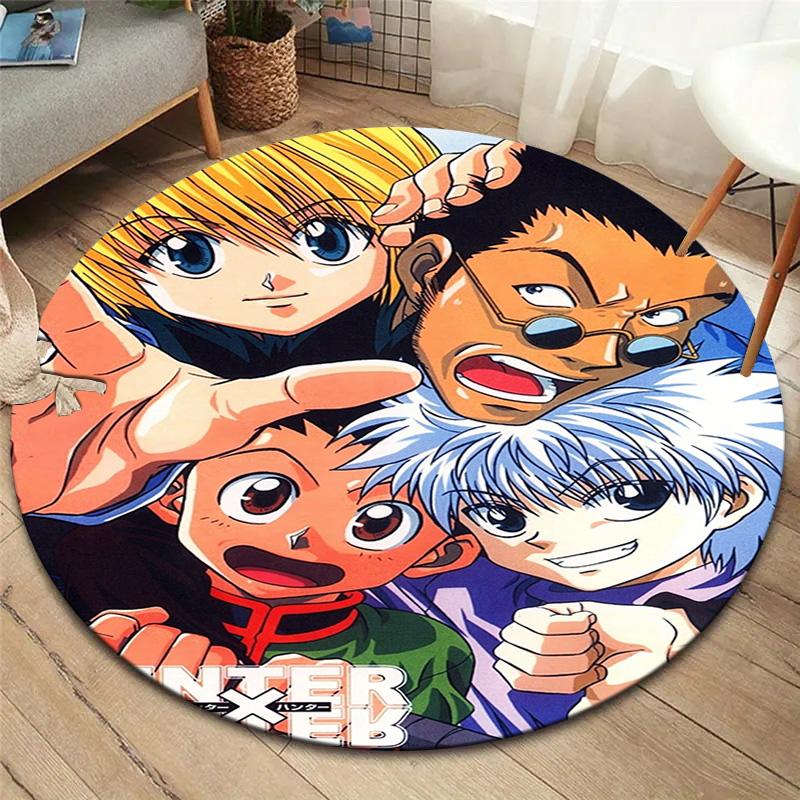 Hunter X Hunter Round Area Rug Carpet Rug For Living Room Bedroom Sofa Playroom Decor Nonslip Floor Mat