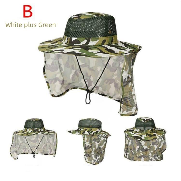Рыболовная шляпа на открытом воздухе с широкими полями, мужская дышащая сетчатая рыболовная шапка, пляжные шляпы, камуфляжная защита от солнца и ультрафиолета