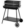 Barbecue Portable - AKTIVE - 55 X 43 X 82 Cm - Acier Inoxydable - Grille Réglable - 4 Hauteurs De Rôtissage
