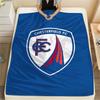 1 шт. Фланелевое одеяло с принтом Chesterfield F.C.C, Высококачественное, Для всех сезонов, Декор для дома, Тепло и комфорт, Идеально для рождественских подарков