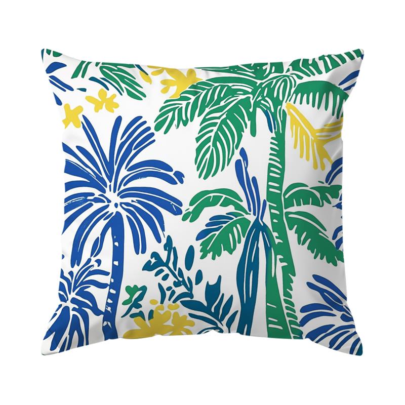 Summer Series Pillowcase Hot Palm Trees Pattern Polyester Cushion Cover Throw Pillow Sofa Decoration Pillowcover Home Decor
