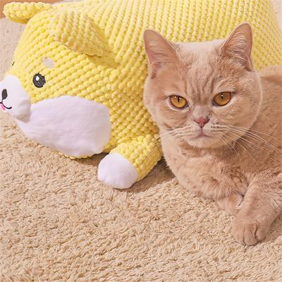Милая плюшевая собачка-игрушка, пищащая интерактивная жевательная игрушка для щенков и всех пород собак