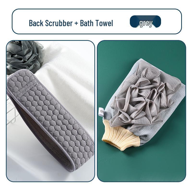 Men's Double-Sided Bath Scrubber, Deep Clean Coarse Grit, Free Shipping