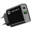 Charger - NATEC - RIBERA - 20W - 1XUSB-A - 1XUSB-C PD3.0 QC3.0 - Black