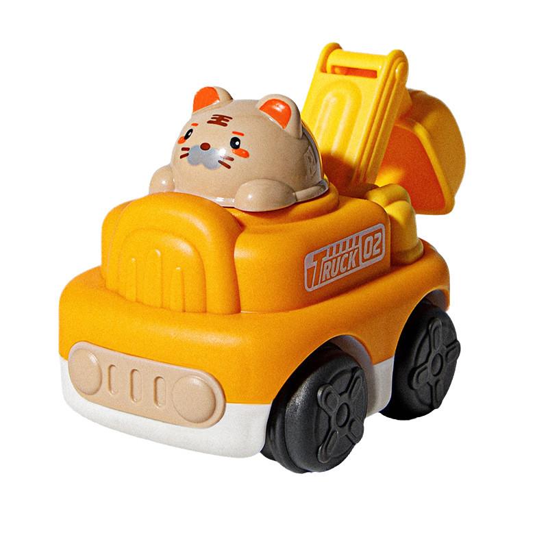 Новый Мультяшный Животное Мальчик Девочка Дети Инерционный Экскаватор Строительная Машина Детский Сад Маленький Подарок Игрушки Пластик/пластилин Материал 8.5*5.5*7