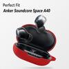 Силиконовый чехол Geiomoo, совместимый с Anker Soundcore Space A40, Защитный чехол с карабином (красный)