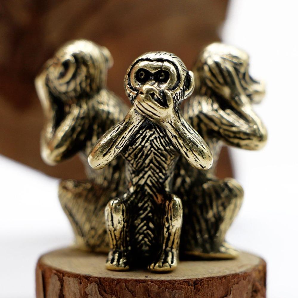Feng Shui Warmhouse Gift Antique Wise Monkey Statue Monkey Figurines Car Ornaments Home Decor