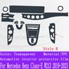 For Mercedes Benz Class-E W213  Car Interior Center Console Transparent TPU Protective Film Anti-scratch Repair Film