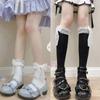 Японские кружевные носки Lolita Bow Mid-Tube - мягкие, дышащие, для женщин