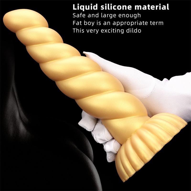 Золотая силиконовая мягкая толстая анальная пробка, задний фистинг, анальный расширитель, женский анальный мастурбатор