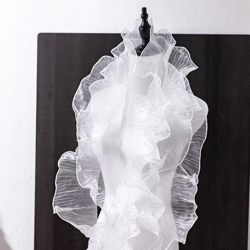 Mermaid Color Pleated Lace Ribbon 1 Yard DIY Sewing Material New Clothing Supply