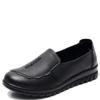 Fashion Spring Soft Soled Mother Black Shoes Genuine Leather Non-slip Casual Comfortable Middle-aged Ladies Flat Shoes Ladies Shoes