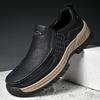 Модный Новый Универсальный Износостойкий Повседневный Кожаный Обувь из Коровьей Кожи для Мужской Удобный и Нескользящий Походный Повседневный Обувь