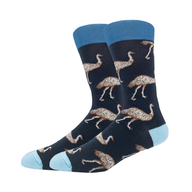 Мужская мода осень-зима носки для скейтборда Happy Creative пингвин дельфин акула коала носки новинка команда смешные мужские носки