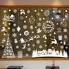 Christmas Window Stickers 9 Pieces Reusable Static Holiday Window Clings Christmas Decorations For Mirror Door Bathroom Bedroom