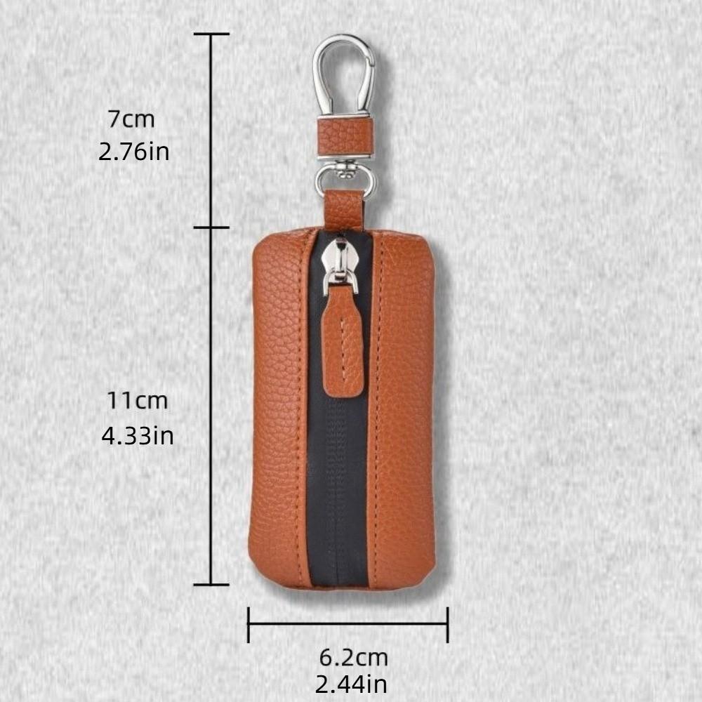 Zipper Closure Car Key Bag Luxury Mini Storage Bag Portable Keychain Holder Daily Use