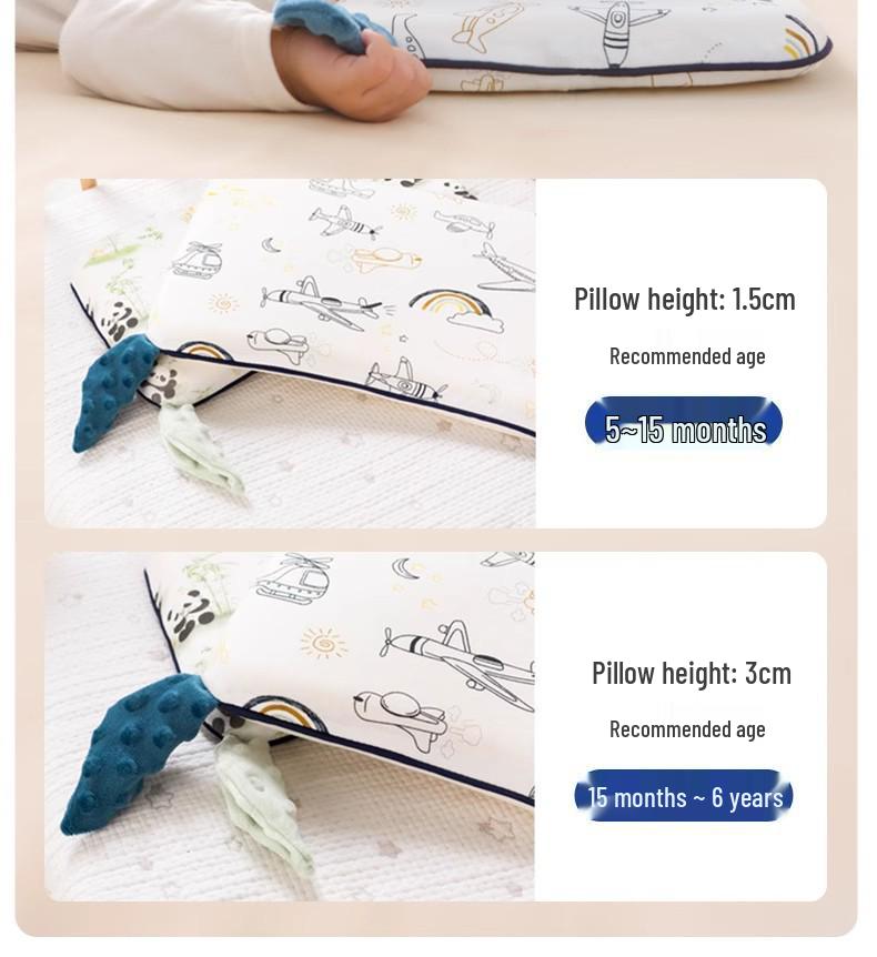 Silicone Comfort Baby Pillow for 6+ Months, Shaping and Sleep Support for Toddlers Up To 6 Years