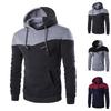 Men's  Leisure  Two  Colors  Splicing  Sports  Leisure  Long  Sleeves  Hoodie