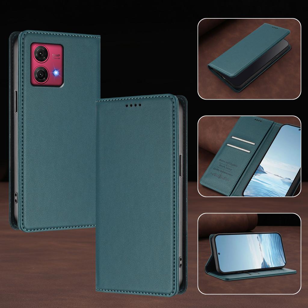 Кожаный кошелек-книжка для Motorola Moto G84 G64 G54 Power G54 G34 G24 Power G14 G04s G04 G73 G53 G23 G13 Чехол