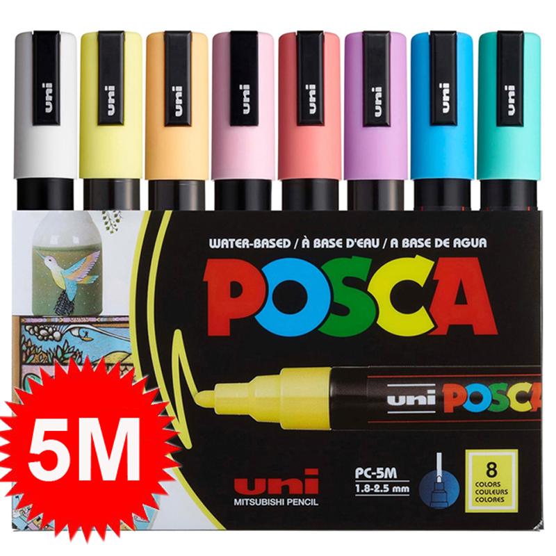 Япония Uni Набор Маркеров POSCA На Водной Основе Акриловая Краска Ручка Раскрашивание Камней PC-1M PC-3M PC-5M PC-8K PC-17K Полный Диапазон Цветов Рисование