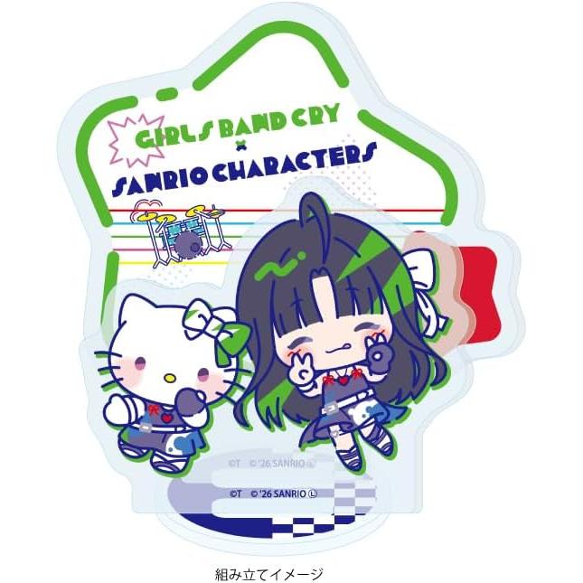 Девочки-группа Cry x Персонажи Sanrio 03 Ясува Субару x Hello Kitty [Иллюстрация-коллаборация] Акриловая подставка