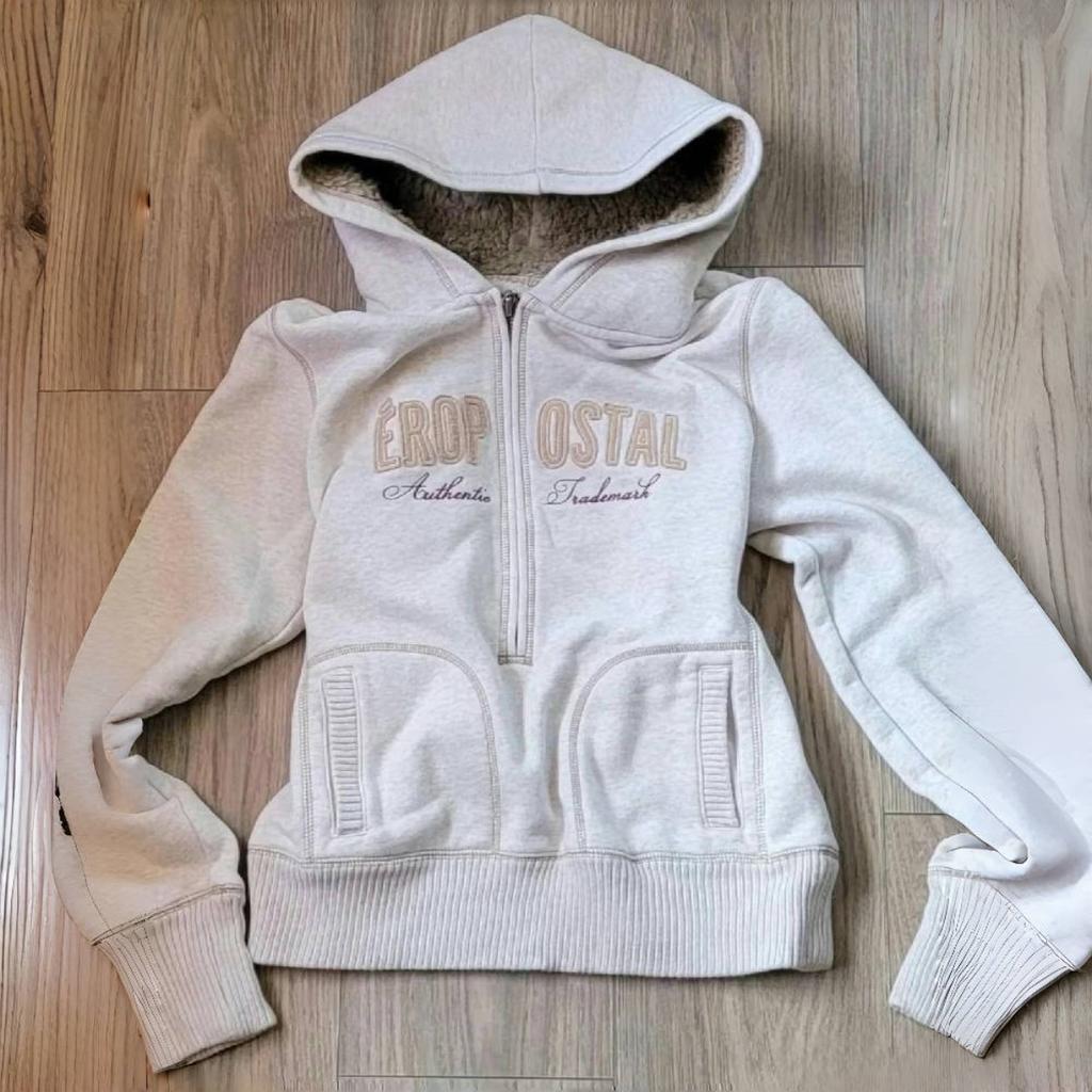 2KWEIRD Y2K Punk Vintage Gray Fleece Hoodie Women Plush Lined Zip Sweatshirt Retro Grunge Streetwear Hot Girl Jacket