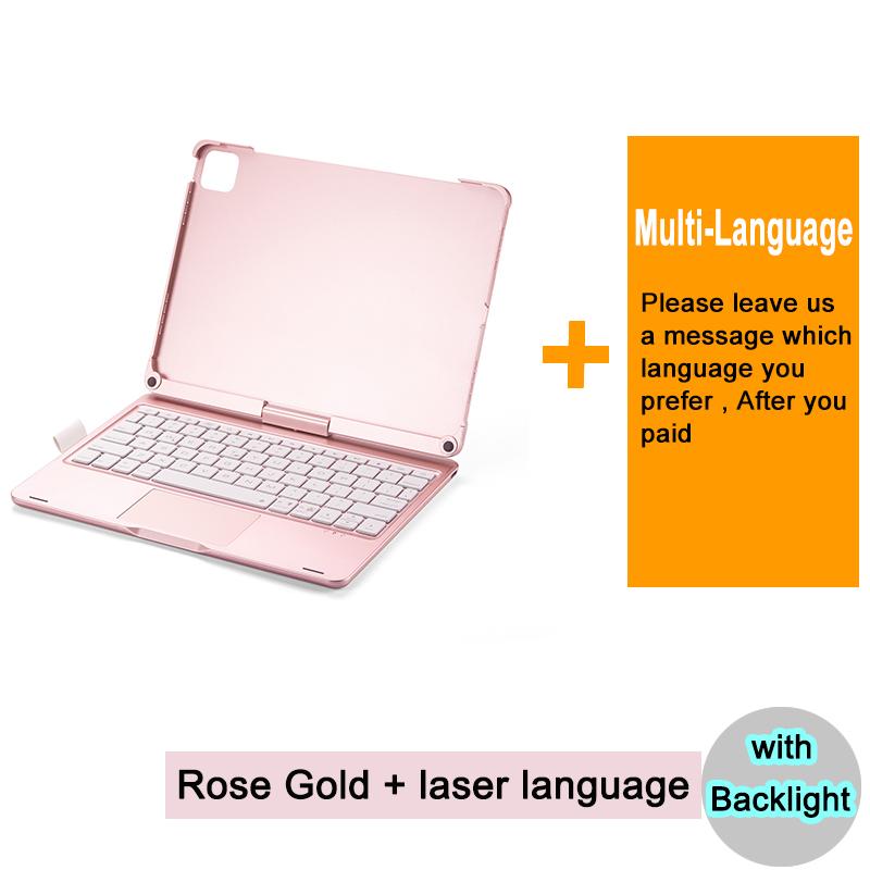 Bluetooth Magic Keyboard Case For iPad Air 4 5 10.9 Pro 11 Tablet Case Arabic Spanish Portuguese Keyboard