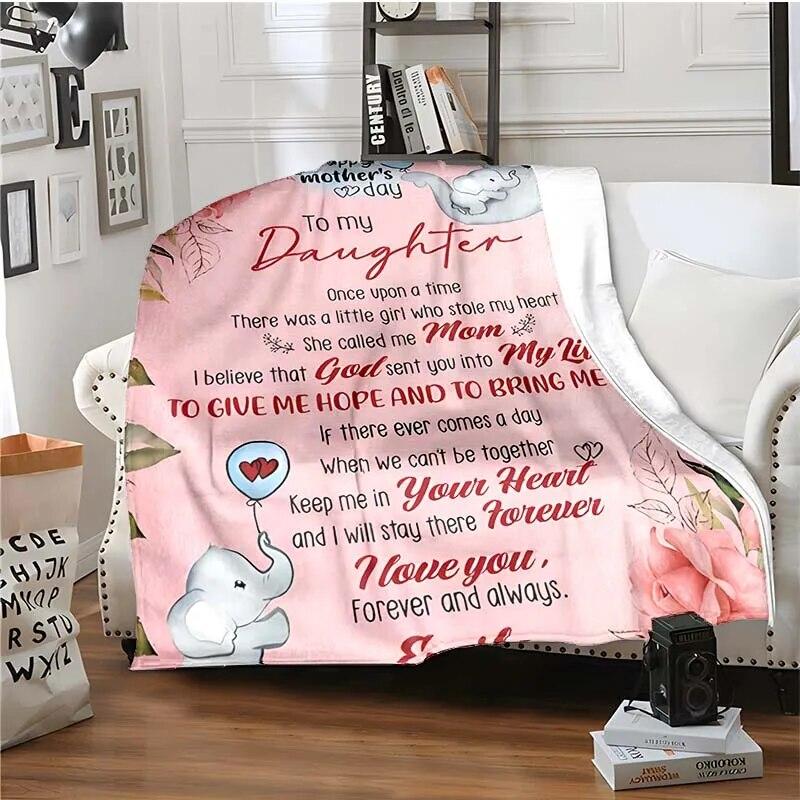 Одеяло с 3D принтом письма для моих детей, родителей и любителей, теплое одеяло для гостиной, мягкое фланелевое одеяло для взрослых и детей