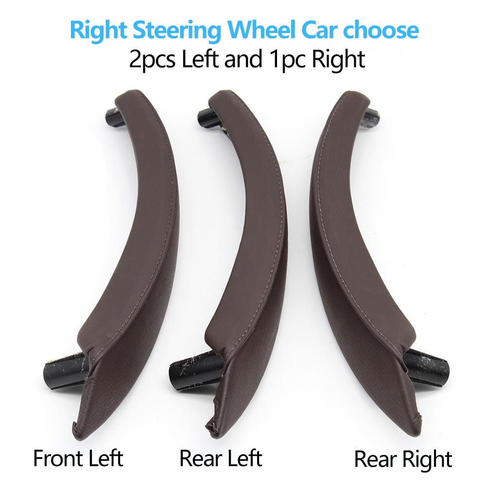 Левая и правая внутренняя ручка пассажирской двери, кожаный внешний чехол, замена для BMW X5 X6 E70 E71 E72