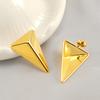 Серьги Burst Triangle из нержавеющей стали 18-каратного золота, уникальные геометрические минималистские серьги-гвоздики