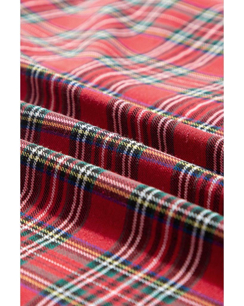 Azura Exchange Рубашка и брюки в красную клетку с принтом больших размеров для отдыха