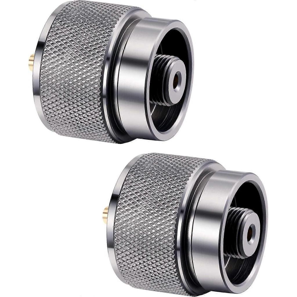 2 Pieces Camping Stove Adapter 1 Lb Propane Small Tank Input Output Outdoor Cylinder LPG Canister Adapter