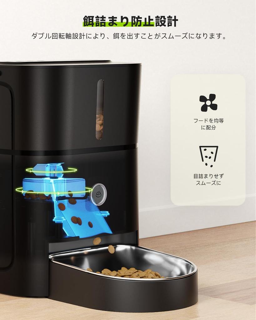 APD APETDOLA Автоматическая кормушка для таймера 3 л Автоматическая кормушка для запланированного ручного кормления Voice Power из нержавеющей стали Простая в использовании кормушка для кошек и 6