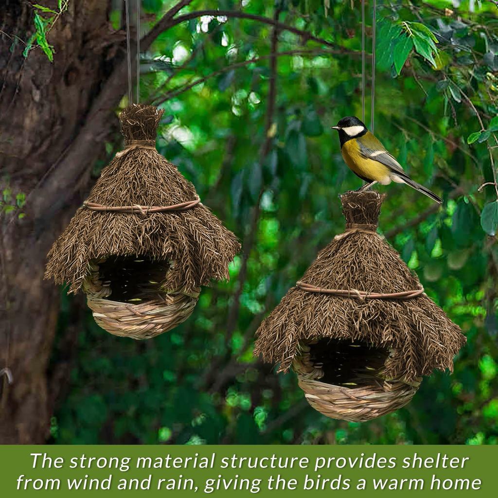 Соломенная птица, плетеная вручную, садовые украшения в виде птиц