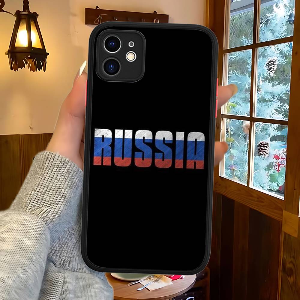 Popular Flag Of Russia For IPhone Air 16 15 14 Plus 13 12 11 Pro Max Matte Cover Jelly Shockproof Phone Case