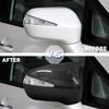 Для Honda Civic 8th 2005-2011 автомобиля, боковое зеркало заднего вида, наклейка на крыло, наклейка на дверь, чехол заднего вида, отделка из углеродного волокна, черный цвет