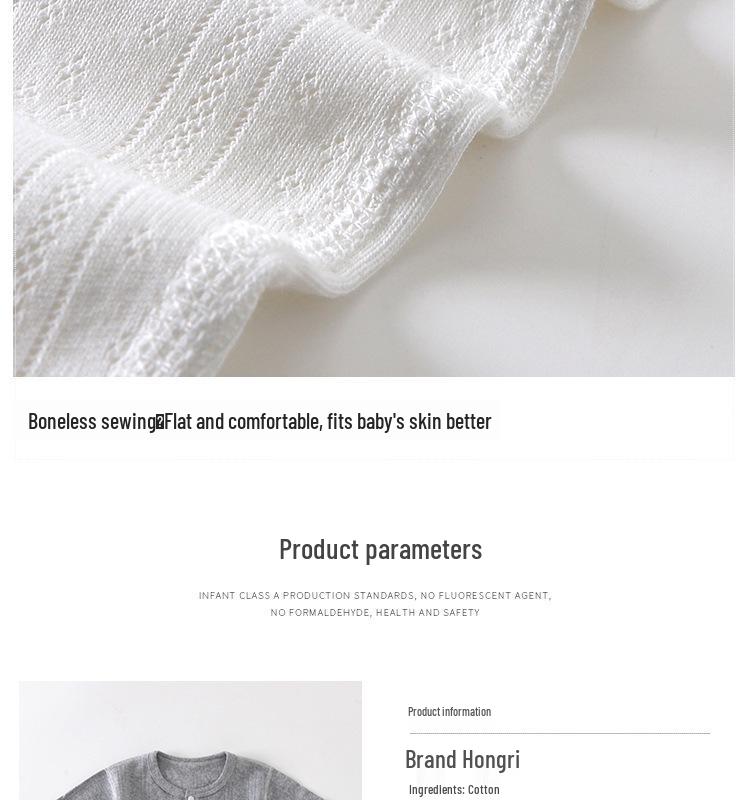 Newborn Summer Breathable Short Sleeve Bodysuit Pajamas for Boys & Girls