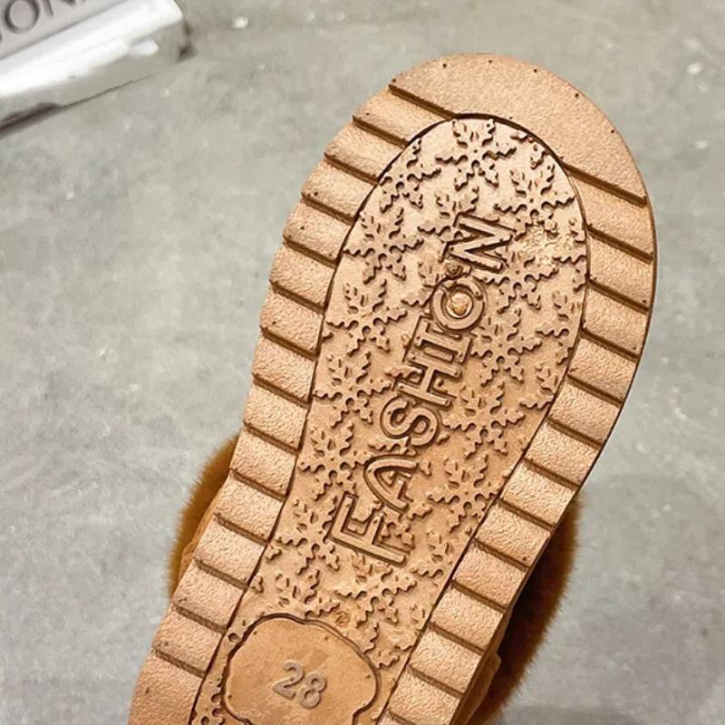 Зимние новые детские зимние сапоги для девочек, плюс бархатные короткие сапоги принцессы для девочек, теплая детская хлопковая обувь для детей