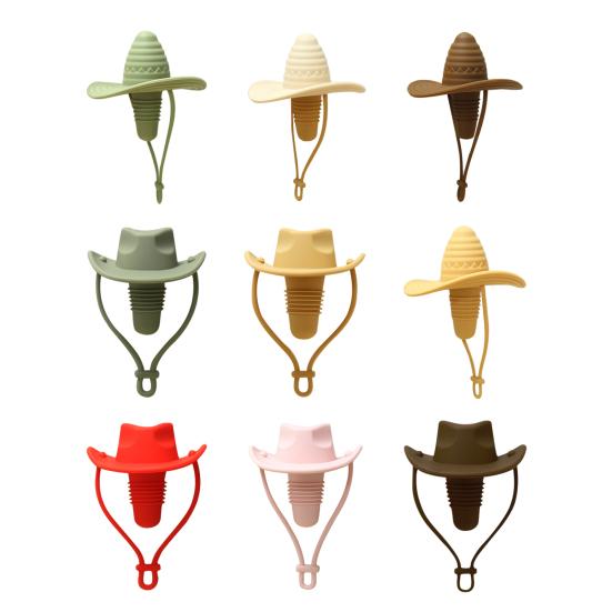 Силиконовая пробка для бутылки вина в форме ковбойской шляпы, экологически чистая, многоразовая, многофункциональная, для герметизации пивных бутылок