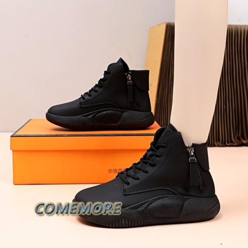 Woman 2024 New Ankle Boots Spring Autumn Short Boots PU Leather Casual Shoes Retro Platform Sneakers Female Footwear Botas Mujer