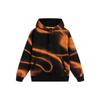 Li-Ning Tie-Dye Reflective Fleece Warm Loose Pullover Hoodie Unisex Hoodies Black Rich-Orange AWDTD23-6