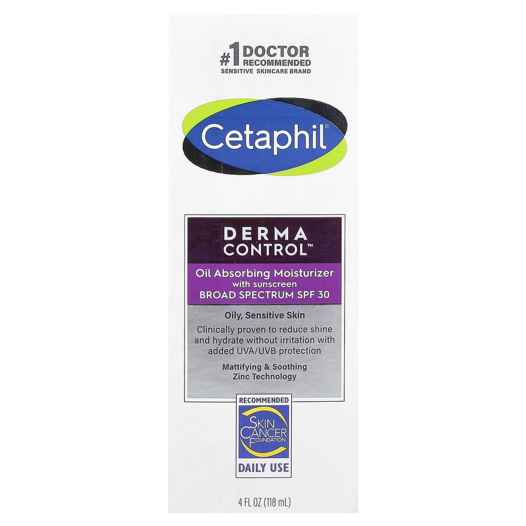 Cetaphil Derma Control™, увлажняющий крем, поглощающий жир, SPF 30, 4 жидких унции (118 мл)