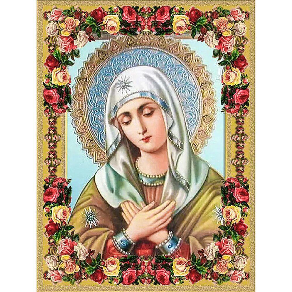 5D DIY Full Round Diamond Painting Religious Notre Embroidery Cross Stitch