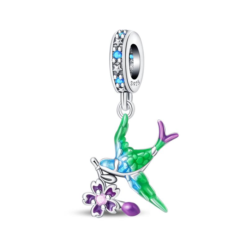 Медно-зеленая серия Цветочное дерево Яблоко Подвеска Сделай сам Мелкие бусины Подходит для оригинального браслета с шармами Женские украшения Сделай сам