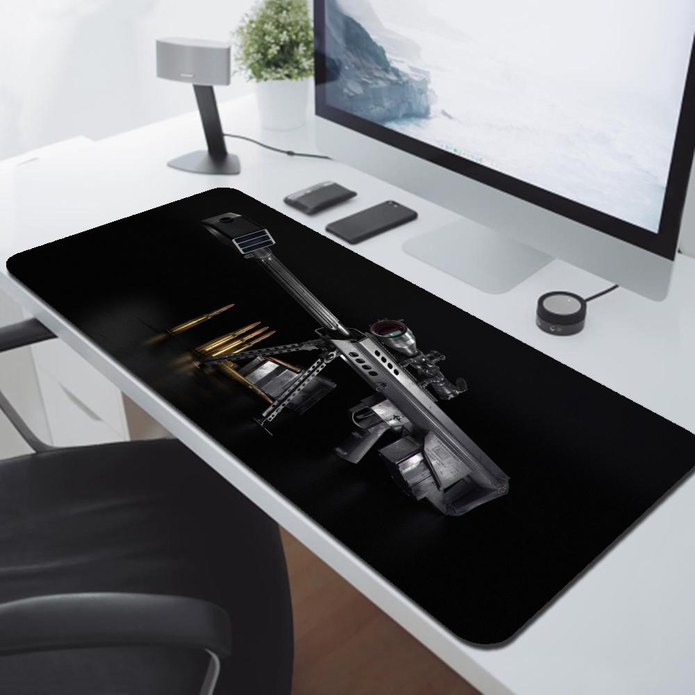Computer Desks Sniper Rifle Anime Mouse Pad Kawaii Gamer Keyboard Desk Accessories Pc Cabinet Games Mousepad Mat Gaming Mats Xxl