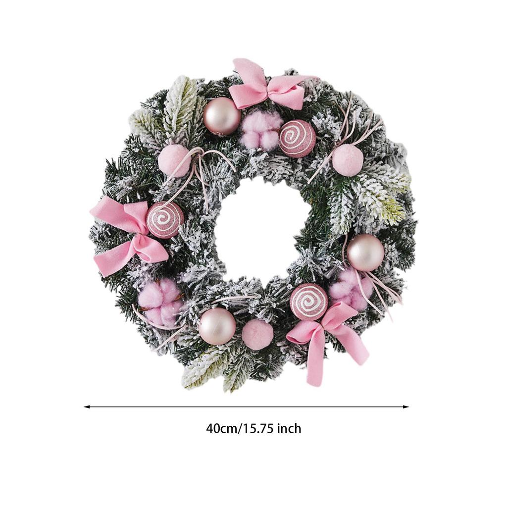 Artificial Christmas Wreath Floral Chic Rustic Front Door Garland Party Decor for Patio Wall